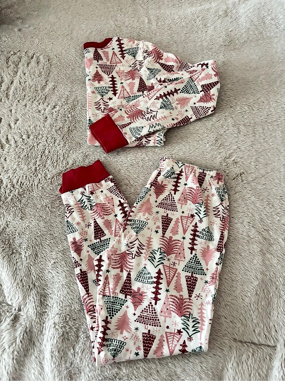 Tucker + Tate Pink Christmas Pajama Set, Girls 8.